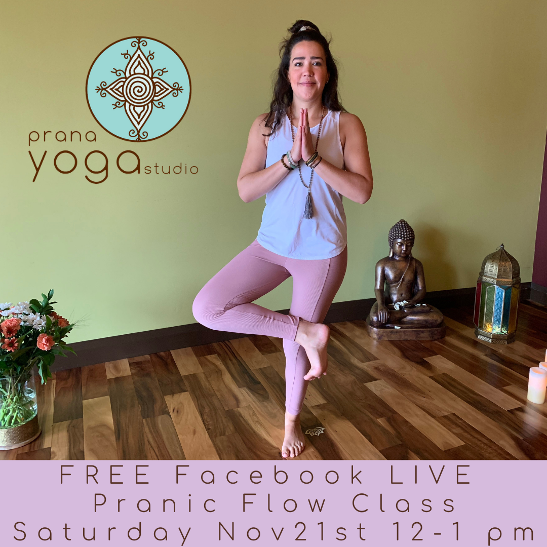FREE Facebook Live Pranic Flow Yoga Class - Prana Yoga Studio Edmonton